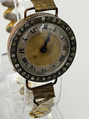Lot 550 - A rolled gold cocktail watch, on replacement...