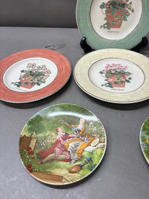 Lot 831 - A selection of plates, including four Wedgwood...