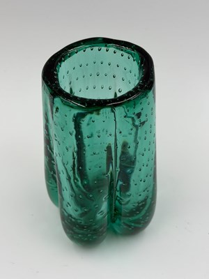 Lot 310 - White Friars lobed bubble vase H14cm
