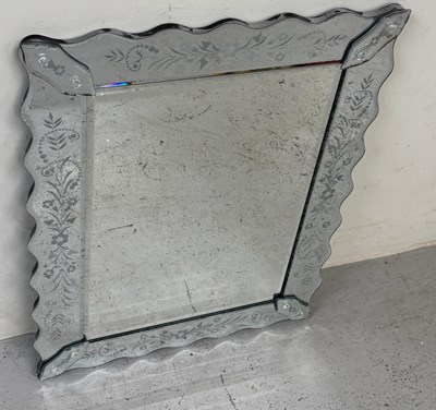 Lot 250 - A 1990's Ikea nessane mirror 73cm x 56cm