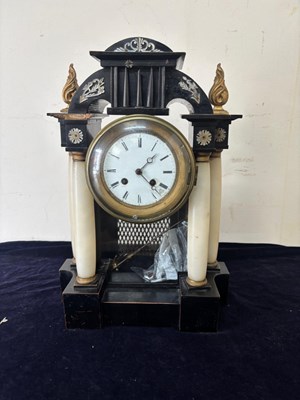 Lot 597 - Australian cased mantle clock witha French...