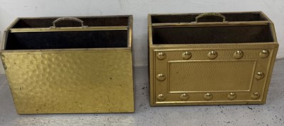 Lot 102 - Two brass newspaper racks