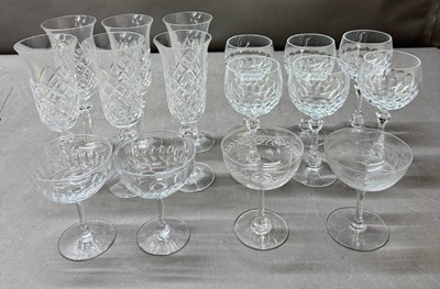 Lot 301 - A selection of cut glasses including six...
