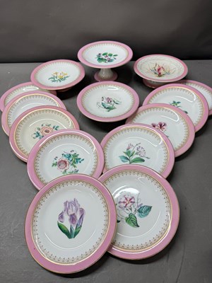 Lot 354 - Royal Worcester dessert plates, hand-painted...