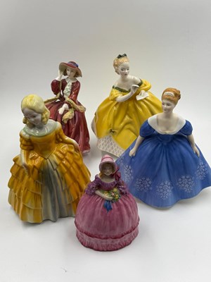 Lot 347 - Five porcelain Royal Doulton ladies, Top O The...