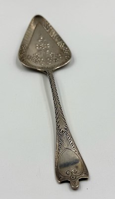 Lot 458 - A hallmarked silver cake server, approximate...
