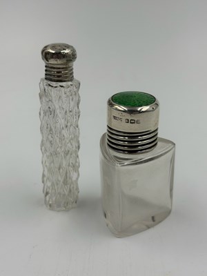 Lot 466 - Two hallmarked silver scent bottles, varying...