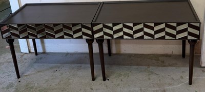 Lot 140 - A pair of Box Living side console tables with...